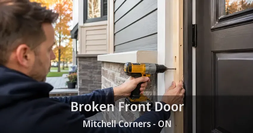 Broken Front Door Mitchell Corners - ON