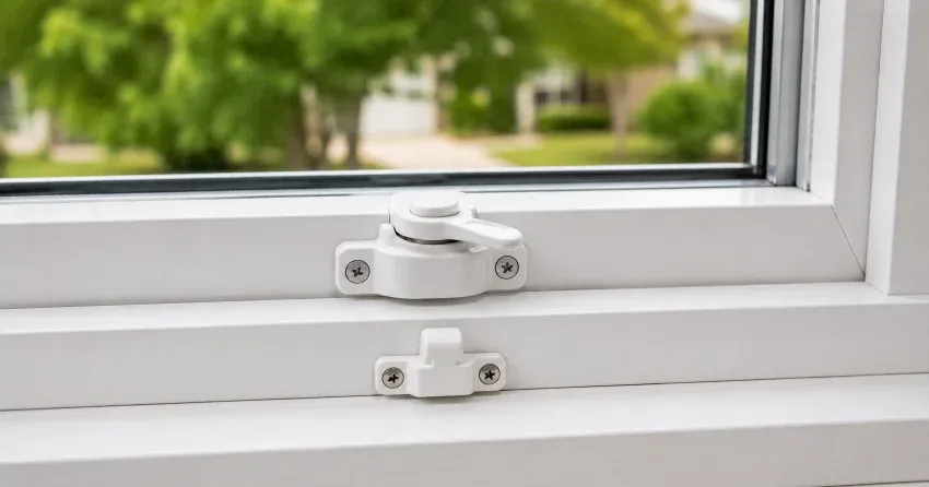 technician installing new window latch hardware in Mitchell Corners