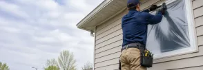 Temporary Window Covering Mitchell Corners